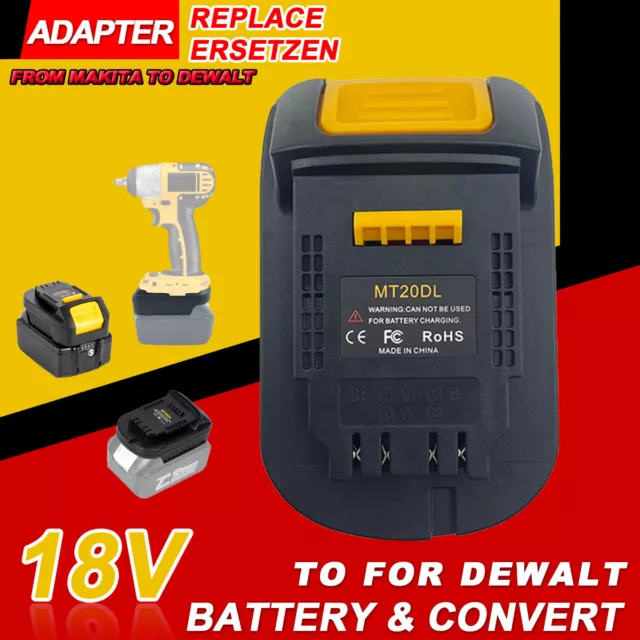 Akku Adapter für Makita 18 V Li-Ion Akku konvertieren zu Dewalt 18 V 20 V DCB200