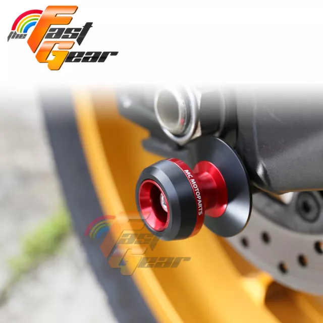 Red Twall Protector Swingarm Spools Sliders Fit Ducati 899 PANIGALE 2014-2016 15 3