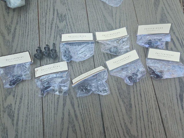 Lot of 11 Pottery Barn NOS Bin Door Drawer Pulls Knobs Vintage Bronze 3418480