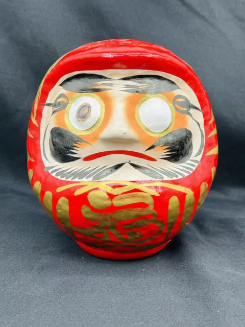 Japanese 6"H Red Daruma Doll Wish Making Good Luck Fortune Success