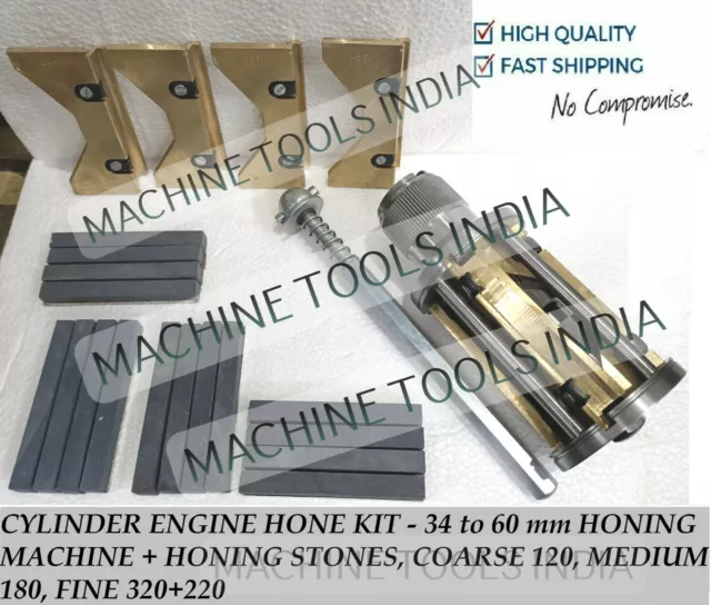 Cylinder Engine  Hone Kit (34 To 60Mm ) Honing Machine + Honing Stones Brand