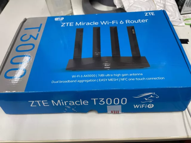 ZTE Ax3000 Pro WiFi 6 Router - ZTE Miracle Broadband Wireless Router