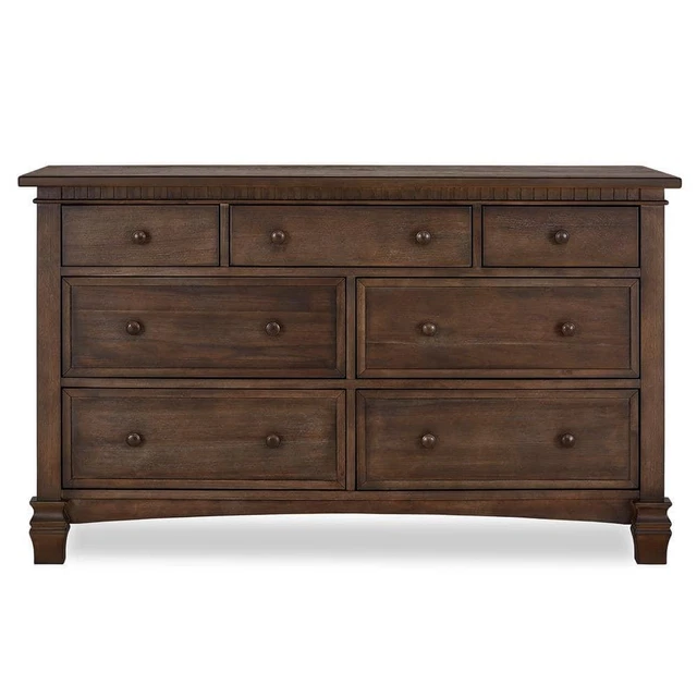 Evolur Dresser Double Antique Brown