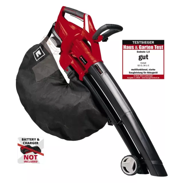 EINHELL Akku-Laubsauger 18V Power X-Change Laubbläser GE-CL 36 Li E-Solo 2