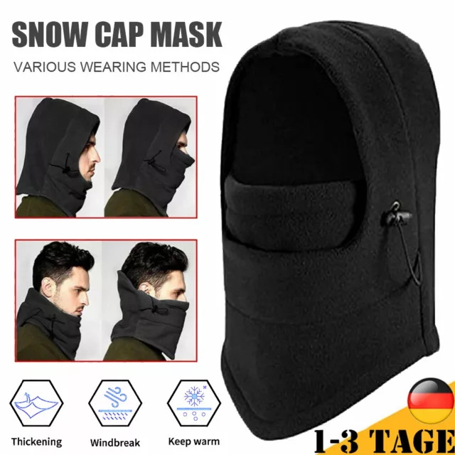 Winter Fleece Balaclava Thermo Sturmhaube Motorrad Sturmmaske Skimaske Mütze DHL