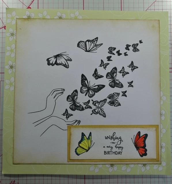 7 klare Silikon Stempel Schmetterlinge Gefühl Kartenherstellung Sammelalbum Journal 2