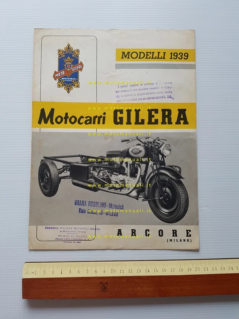 Ancien Dépliant Publicitaire Moto Gilera – Catalogue Arcore Milano 1933