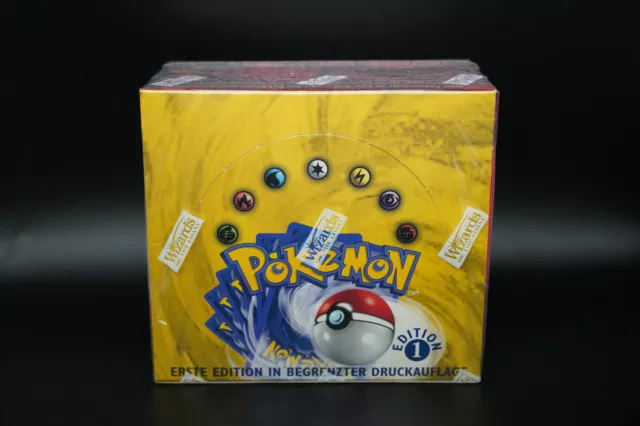 1st Edition Display Booster Box 1999 Base Set Pokemon Basis Deutsch German MINT