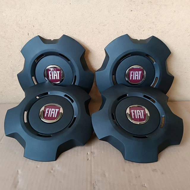 Set Di 2 Coprimozzi Originali Fiat 500 - Codice OE 51884863, Per Cerchi In Alluminio Dal 2007