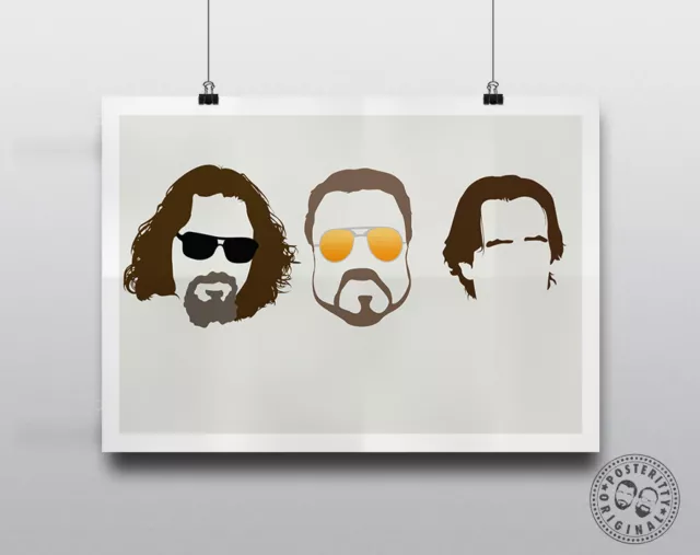 BIG LEBOWSKI - Minimalist Movie Heads Minimal Movie Poster Posteritty Hair Art