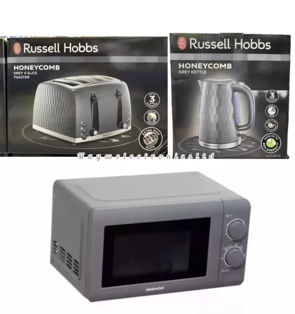 Jarra de panal RUSSELL HOBBS y tostadora de 4 rebanadas 20 L solo gris microondas