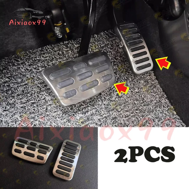 Silver Aluminium Accelerator Pedal Cover Trim *2PCS For Kia Niro 2023-2024