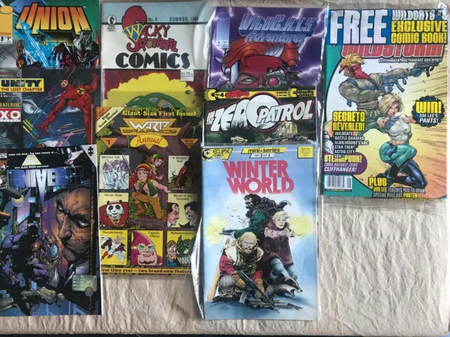 Comic Book Lot of 9 Image,Wizard,Valiant,Eclipse,Top Cow,Dark Horse,Continuity++