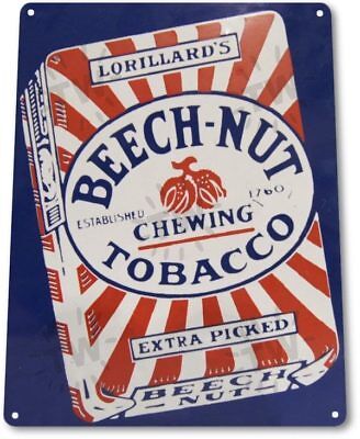 Beech-Nut Tobacco Chewing Chew Retro Vintage Wall Decor Man Cave Metal Tin Sign