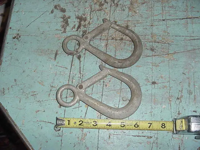 Vintage Farm Barn Iron Metal Hook Rustic Tool Lot Of 2 Hooks