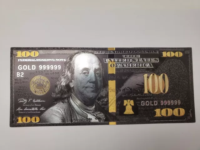 Black Gold Silver Banknote Notes Paper Bill Coins Dollar Federal Money Reserve
