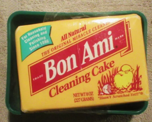 Vintage Bon Ami Cleaning Cake Bar 8 oz. All Natural Discontinued Sealed