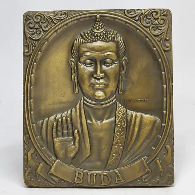 Ancient Religious Leader GAUTAMA BUDDHA Bronze Medal/ Founder of BUDDHISM #48