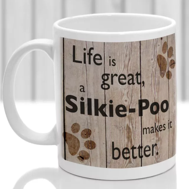 Silkie-Poo Hundebecher, Silkie-Poo Geschenk, ideales Geschenk für Hundeliebhaber