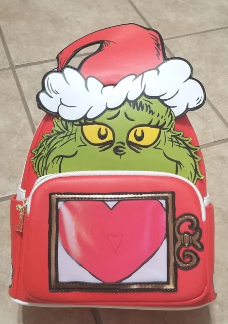 Loungefly Dr. Seuss How The Grinch Stole Christmas Lenticular Heart Backpack Loungefly Dr. Seuss How The Grinch Stole Christmas Lenticular Heart Backpack