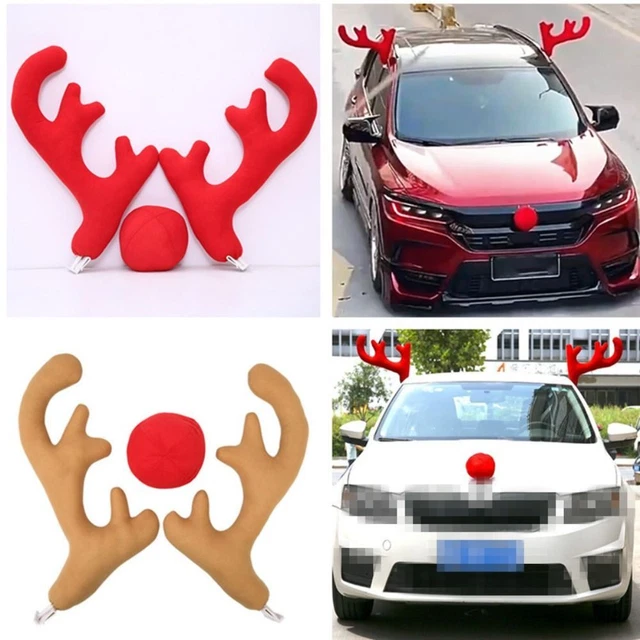 Red Nose Horn Costume Set Christmas Ornament  Christmas Supplies