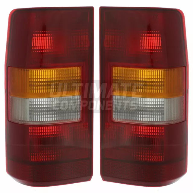 Pair of CRYSTAL RED CLEAR REAR TAIL LIGHTS to fit PEUGEOT 106 96