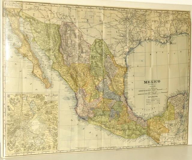 MAP RAND McNALLY & CO.’s INDEXED ATLAS OF THE WORLD MAP OF MEXICO #295131