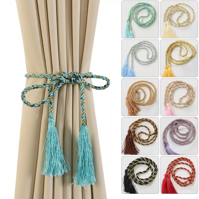 Window Curtain Rope Tie Backs Tiebacks Living Room Bedroom Tassel Ornament US