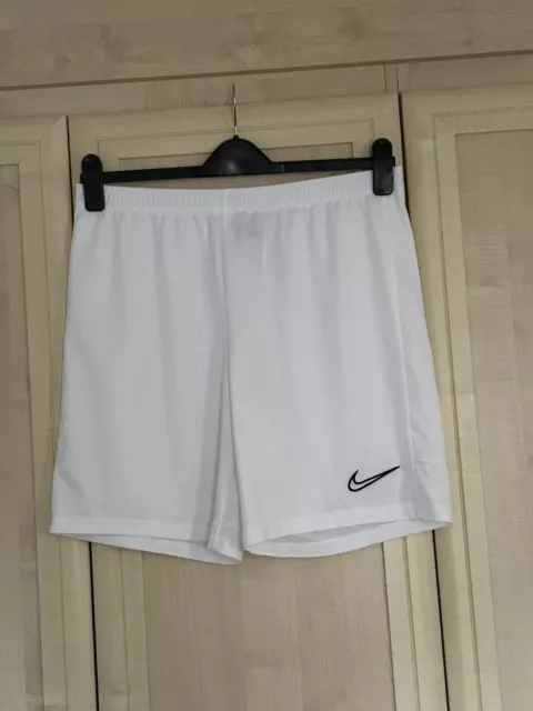 Nike Dri-Fit White Lightweight Polyester Gym Training Shorts - Mens Size Large L