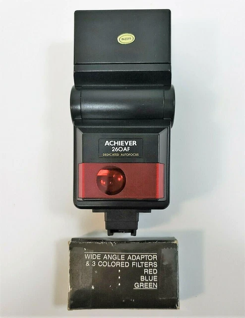 ACHIEVER 260AF Dedicated Autofocus Accessory FLASH *Adjusts 0°-30°-45°-60°-90°