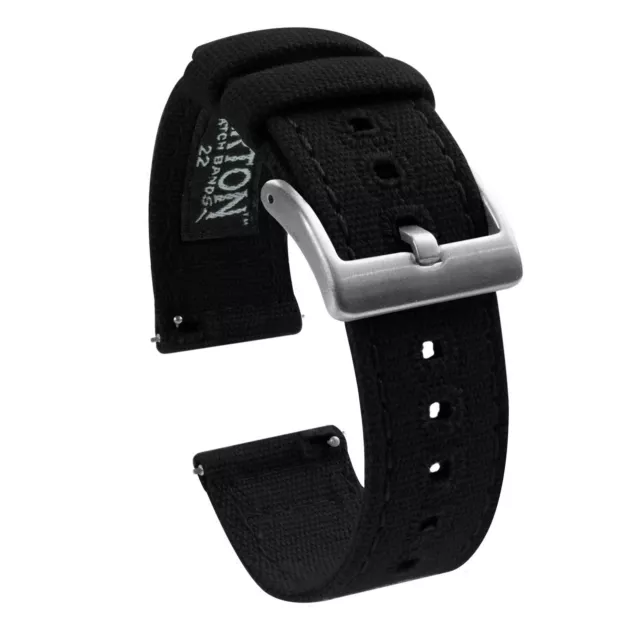 Black Premium Canvas Watch Band Watch Band