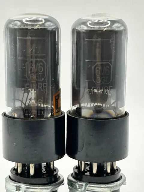 6v6 5s2d 6v6gt cv508 Fivre Italy tube pair tubes same code black plate valve amp