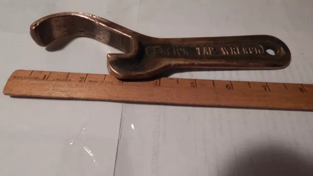 Vintage Rare Bronze Perlick Tap Wrench Beer Brass Tap Tool