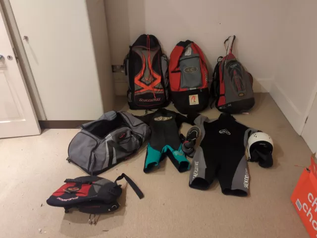 Bunch Of Old Kite Boarding Equipment