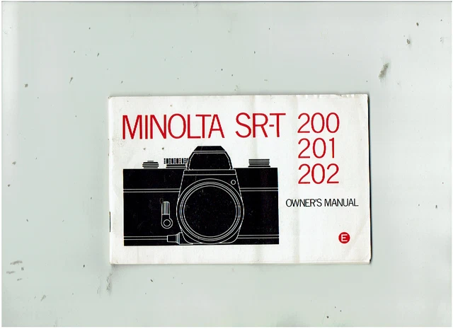 Minolta Camera SR-T 200, 201, 202, Original Owner's Manual, 1975