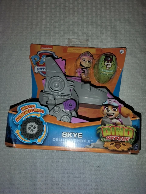 PAW PATROL SKYE Deluxe Vehicle Dino Rescue Nickelodeon New NIB Kids $11