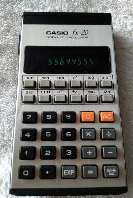 Made in Japan CASIO FX-20 calculadora científica vintage retro year 1975