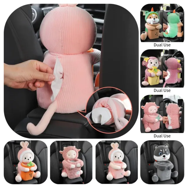 SOFT PLUSH CAR Armrest Storage With Tissue Holder And Trash Can $25.12 -  PicClick AU
