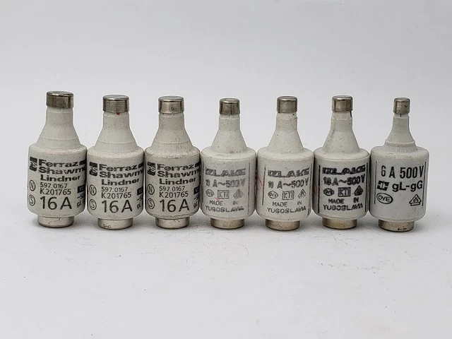 7x Diazed Fusibles 6A 10A 16A Insert Fusible Ferraz Shawmut Izlake