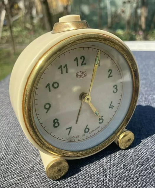 Vintage Mechanical Alarm Clock Ruhla German Germany GDR Old Collectible 1960s