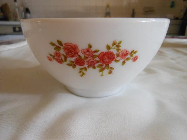 GRAND BOL ARCOPAL France motif pommes et poires vintage EUR 13,00 - FR