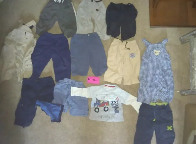 CLOTHING BUNDLE 6-9 MONTHS BOYS Trousers Tops (incl Mothercare John Lewis other)