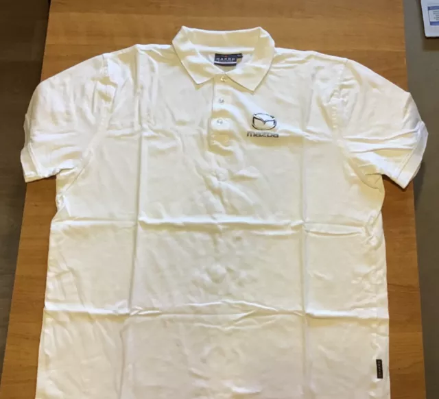 Poloshirt Herren weiß Mazda Gr. XL neu