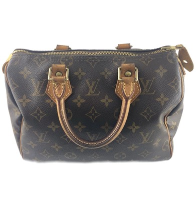 LOUIS VUITTON SPEEDY 25 Monogram Marrone Usata Originale 100% Ottima EUR  600,00 - PicClick IT