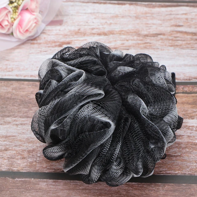 2 Stück Badekugel Bambus Charcoal Mesh Netze Bad Scrub Bälle mit hängendem Seil