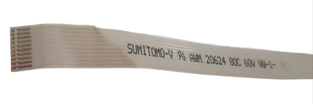 SUMITOMO-V 10 Pin  AWM 20624 80C 60V VW-1 ( 6.5 inches Long ) 1.0mm Pitch