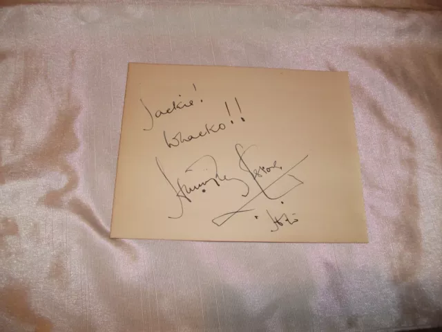 Humphrey Lestocq Actor Janet Brown Comedy Signed Autograph Book Page James Bond