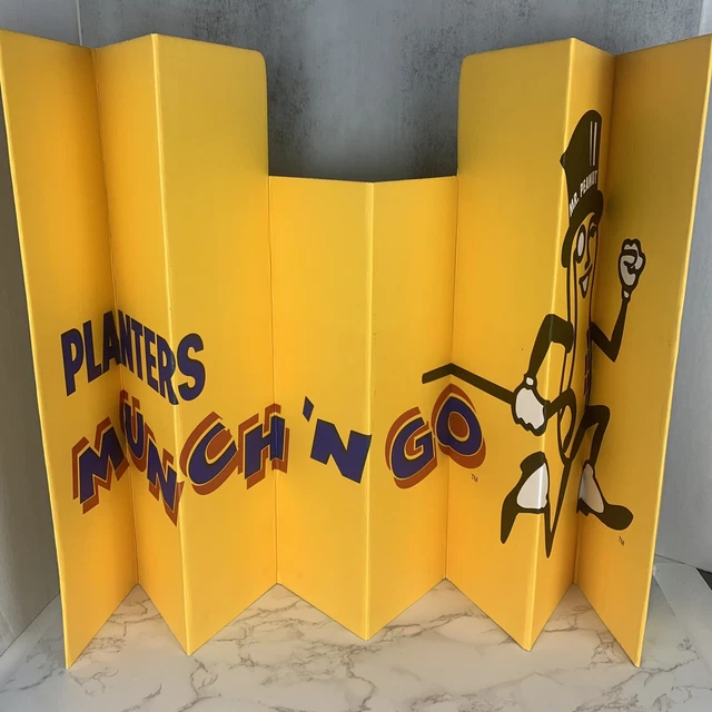 VTG 90s Planters Mr. Peanut MUNCH N GO Car SUNSHADE New Old Stock RARE Cardboard