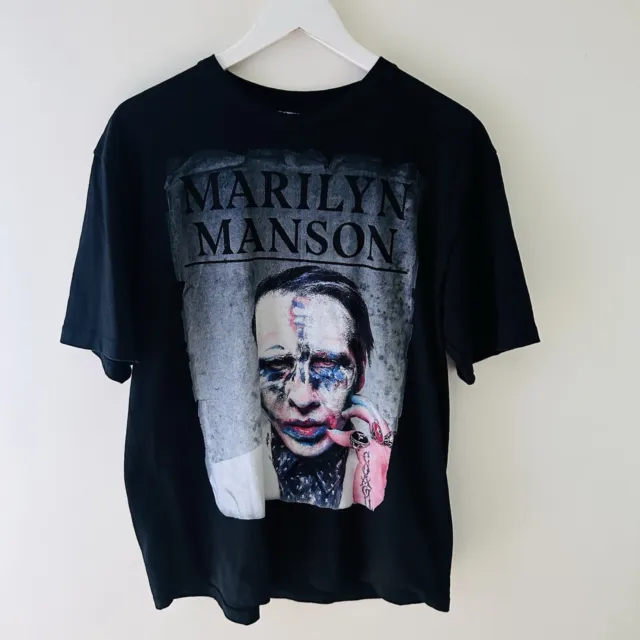 Marilyn Manson Band T Shirt Large Graphic - Mens Size Large - Aus Postage