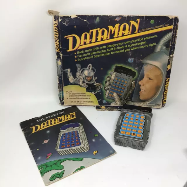 Vintage 1977 Texas Instruments Dataman Math Game & The Story Of Booklet Works